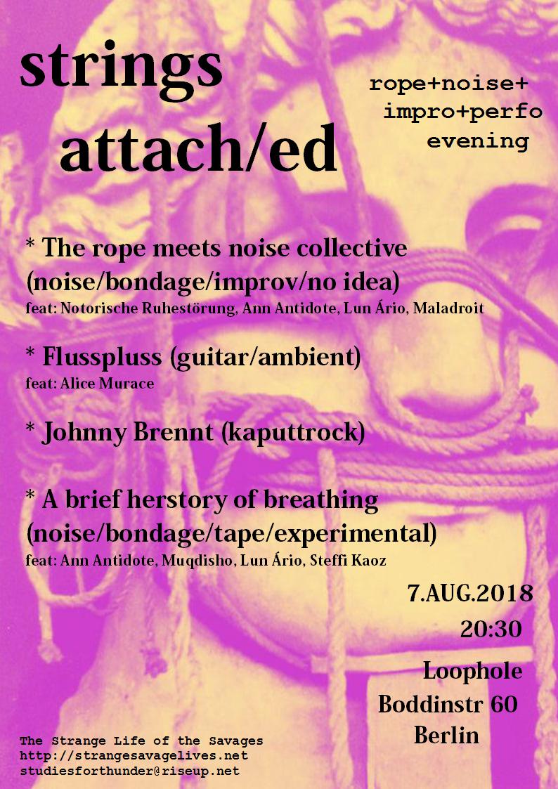 Ann Antidote Poster for event series Strings Attach, August 2018